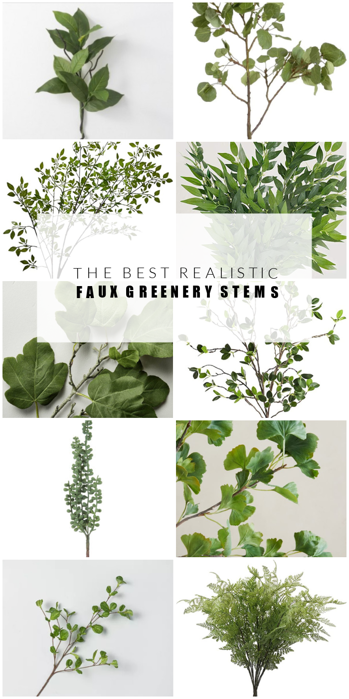 The Best Realistic Faux Greenery Stems and Branches  Little House of Four  - Creating a beautiful home, one thrifty project at a time.
